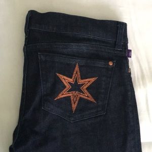 Victoria Beckham dvb dark wash jeans star pockets
